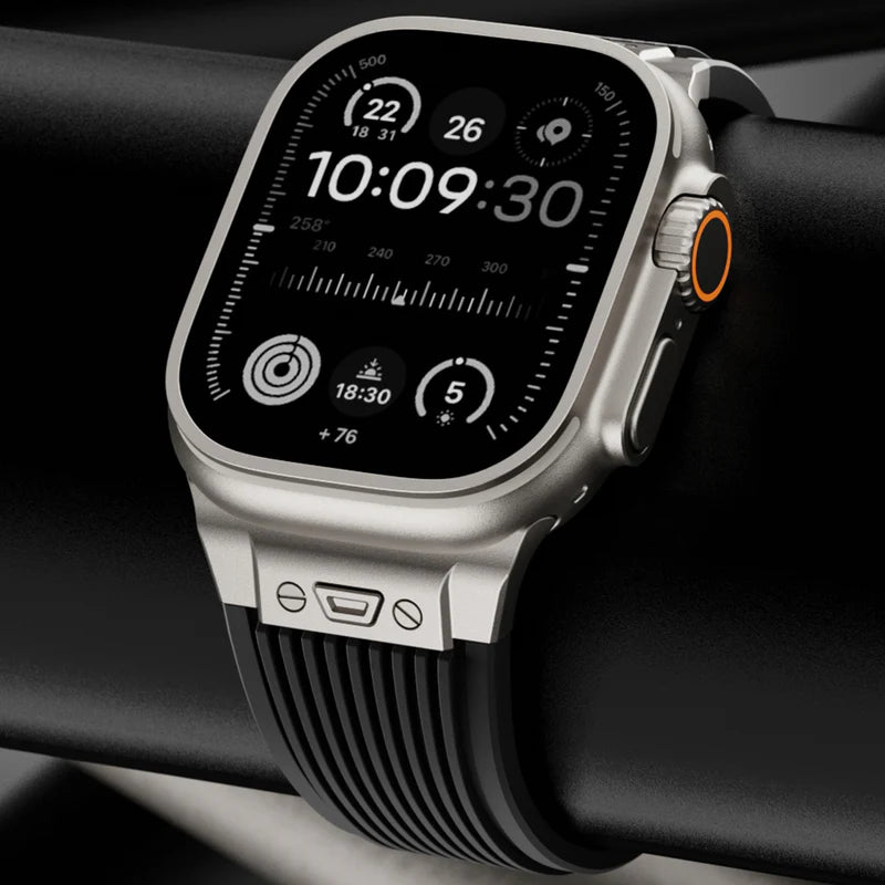 Bracelet RM en silicone épuré pour Apple Watch