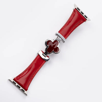 Bracelet en cuir à trèfle