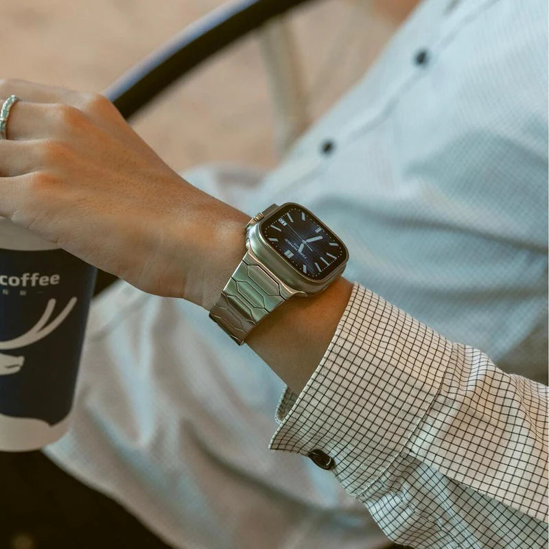 Bracelet de luxe en acier inoxydable pour Apple Watch